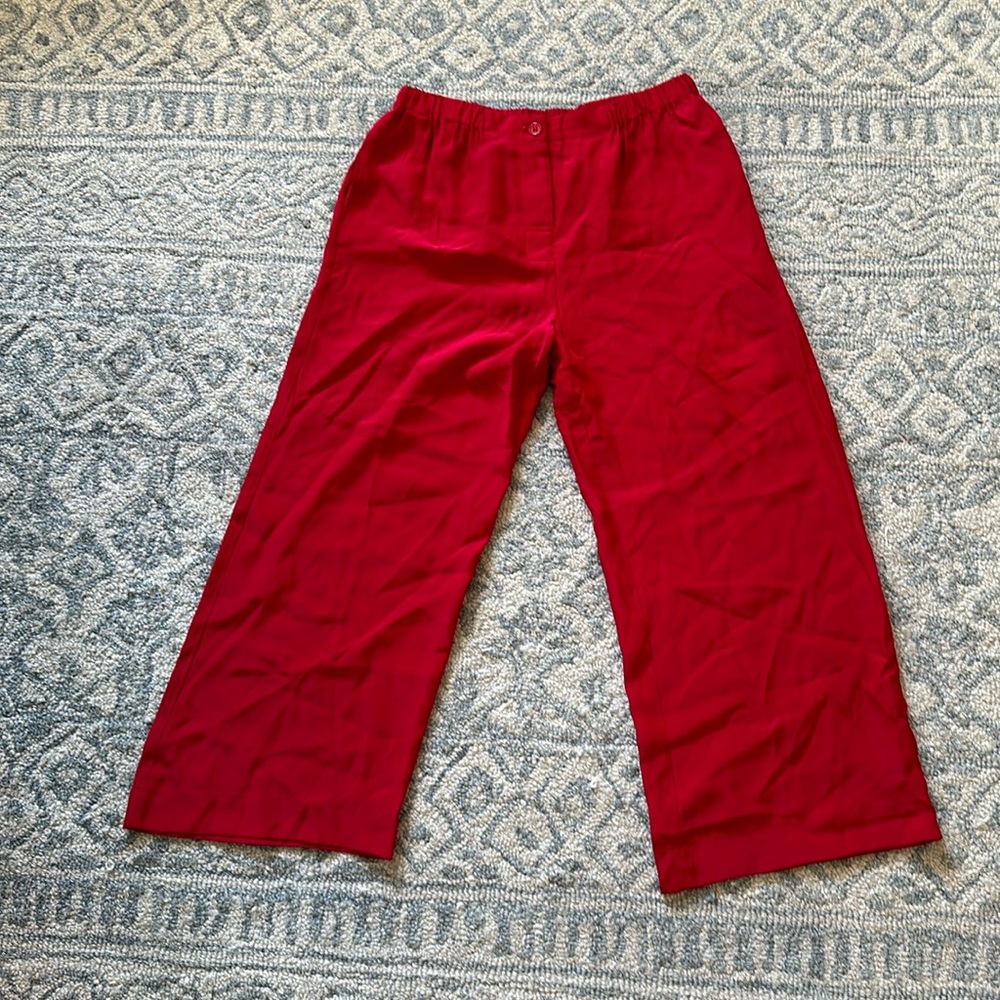 Jenni Kayne Red Cropped Pants